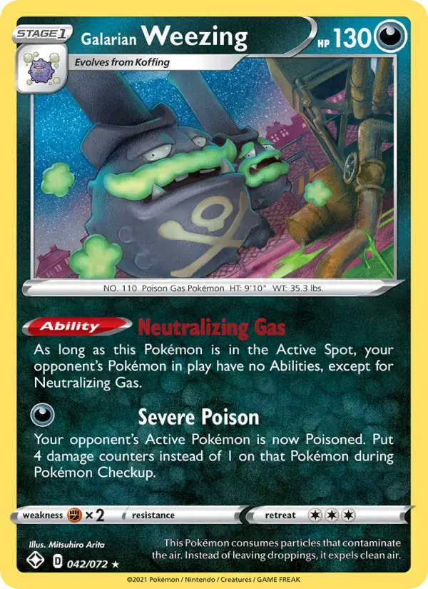 Galarian Weezing #42 — Shining Fates