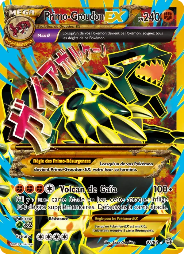 Carte Pokémon Primo-Groudon EX #97 — Origines Antiques