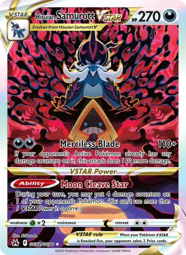 Hisuian Samurott VSTAR #GG52 — Crown Zenith