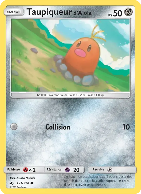 Carte Pokémon Taupiqueur d’Alola #121 — Alliance Infaillible