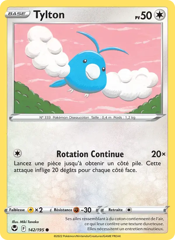 Carte Pokémon Tylton #142 — Tempête Argentée
