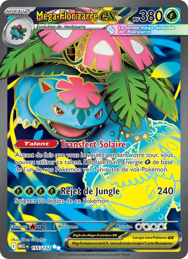 Carte Pokémon Méga-Florizarre-ex #155 — Méga-Évolution