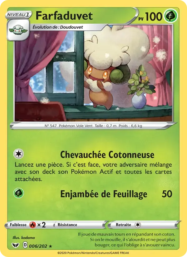 Carte Pokémon Farfaduvet #6 — Épée et Bouclier