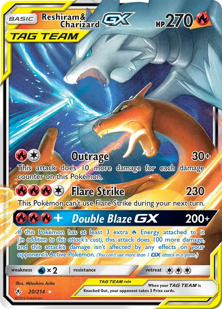 Reshiram & Charizard GX #20 — Unbroken Bonds