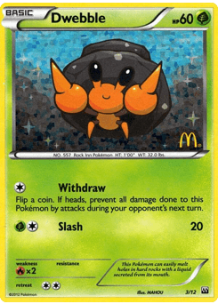 Carte Pokémon Crabicoque #3 — 2012 Promo McDonald's