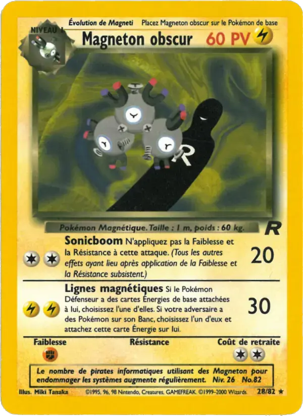 Carte Pokémon Magneton obscur #28 — Team Rocket
