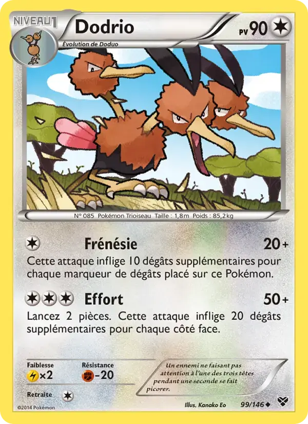 Carte Pokémon Dodrio #99 — XY