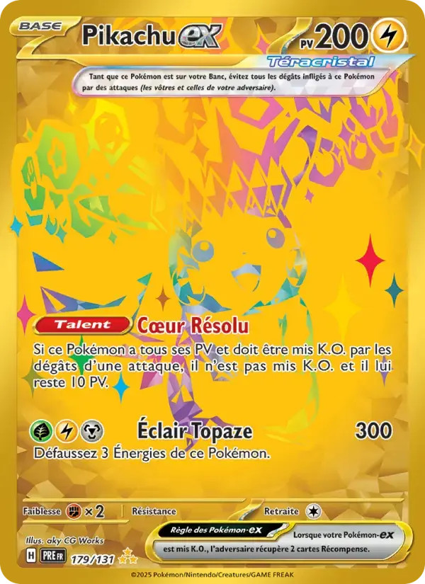 Carte Pokémon Pikachu-ex #179 — Évolutions Prismatiques