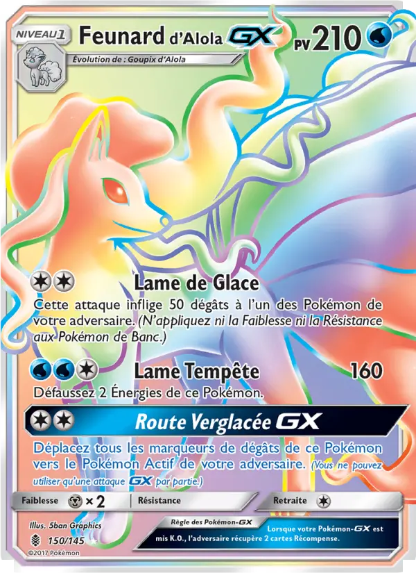 Carte Pokémon Feunard d’Alola GX #150 — Gardiens Ascendants