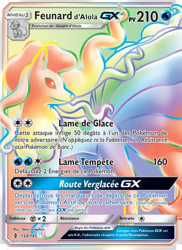 Carte Pokémon Feunard d’Alola GX #150 — Gardiens Ascendants