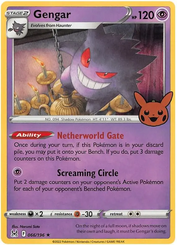 Gengar (2022 Copyright Date) #066 — Trick or Trade BOOster Bundle 2023