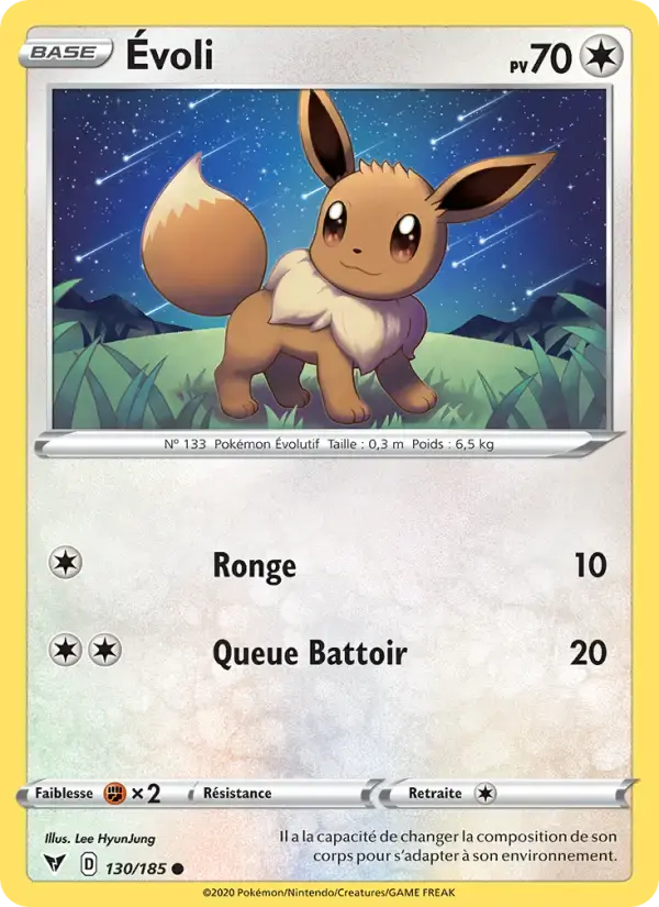Carte Pokémon Évoli #130 — Voltage Éclatant