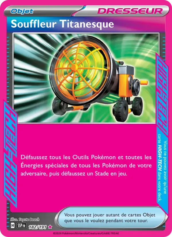 Carte Pokémon Souffleur Titanesque #182 — Étincelles Déferlantes