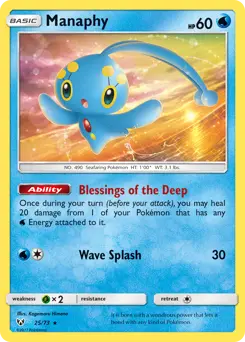 Manaphy #25 — Shining Legends
