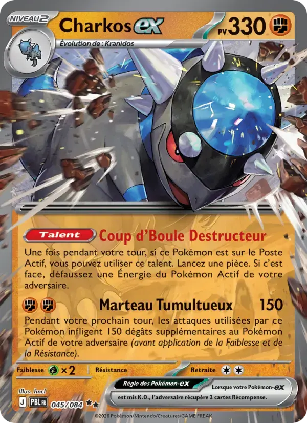Carte Pokémon Charkos-ex #045 — Nuit Noire