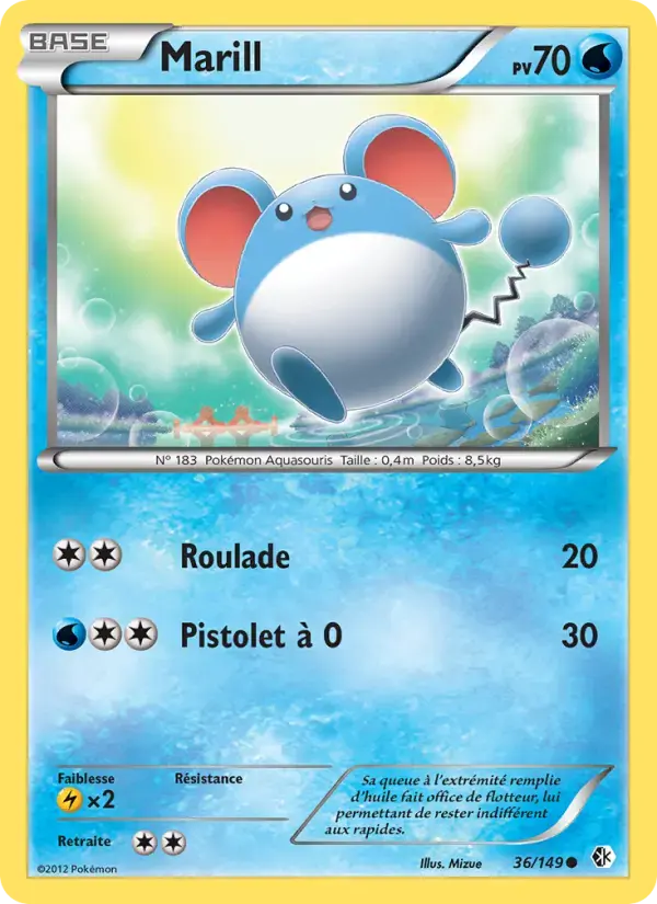 Carte Pokémon Marill #36 — Frontières Franchies