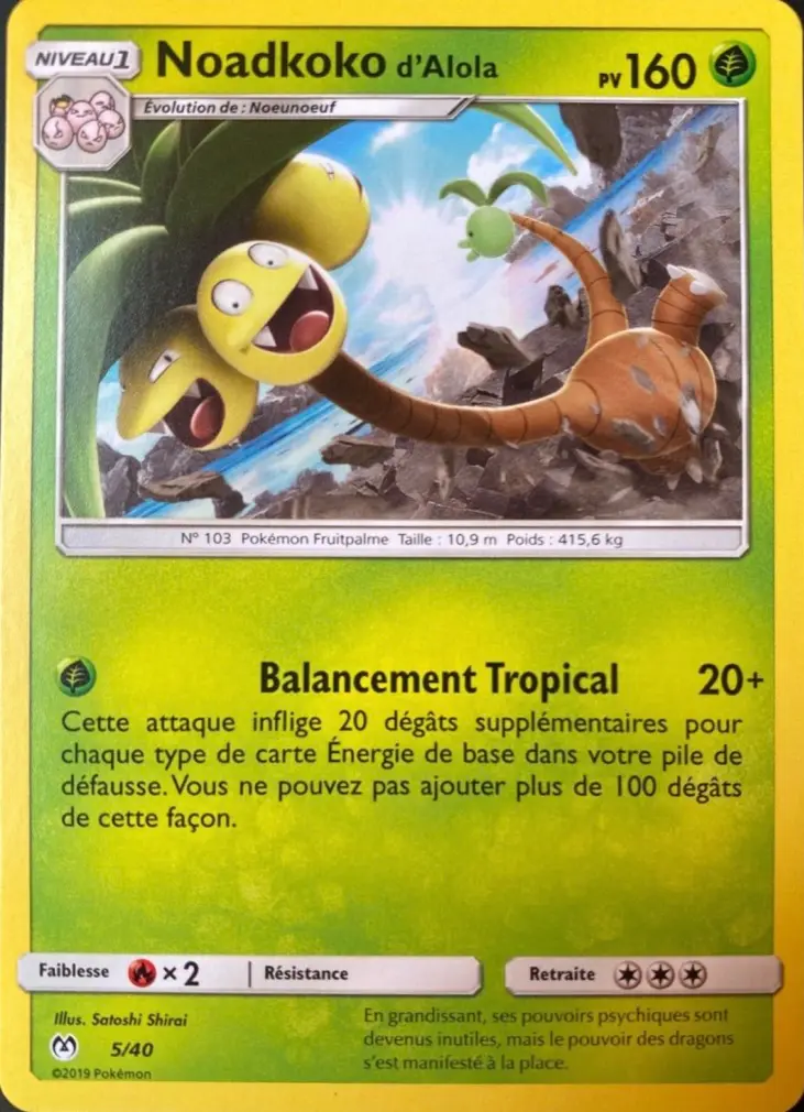 Carte Pokémon Noadkoko d'Alola #5 — 2019 Promo McDonald's
