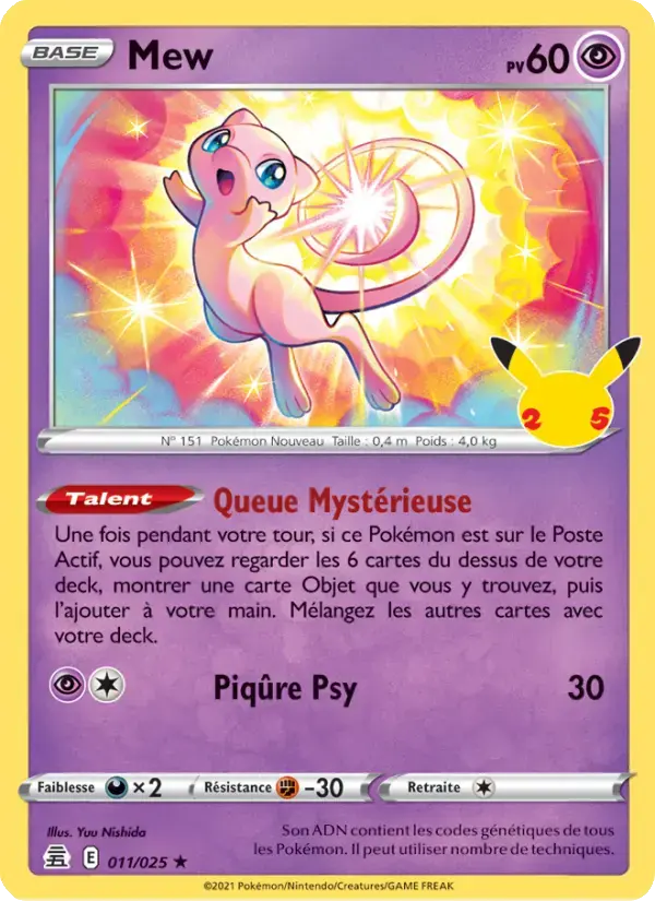 Carte Pokémon Mew #11 — Célébrations