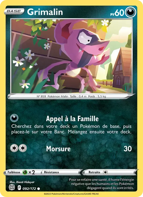 Carte Pokémon Grimalin #092 — Stars Étincelantes