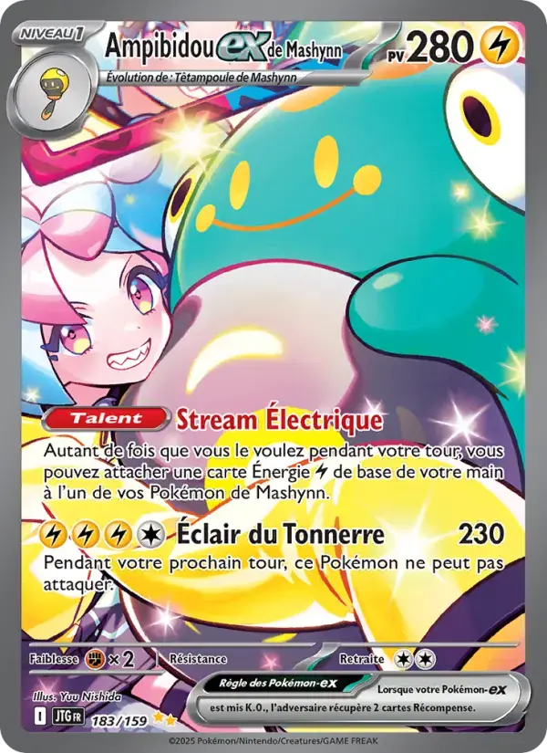Carte Pokémon Ampibidou-ex de Mashynn #183 — Aventures Ensemble