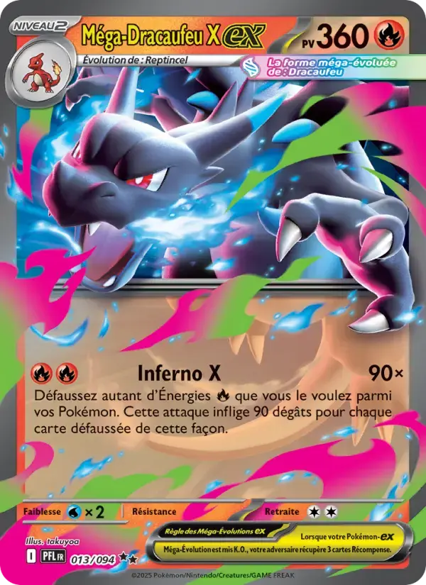 Carte Pokémon Méga-Dracaufeu X-ex #013 — Flammes Fantasmagoriques