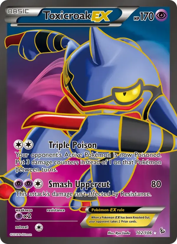 Toxicroak EX #102 — Flashfire