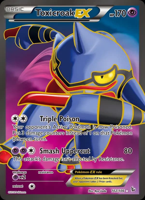 Toxicroak EX #102 — Flashfire