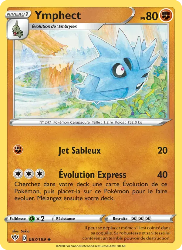 Carte Pokémon Ymphect #87 — Ténèbres Embrasées