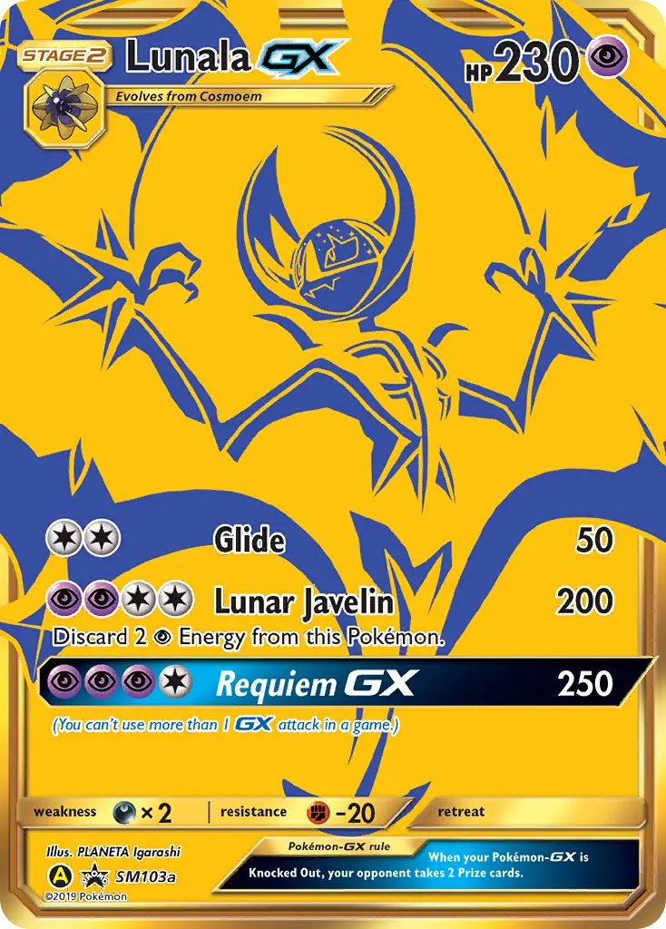 Carte Pokémon Lunala-GX #SM103a — Promos Soleil et Lune
