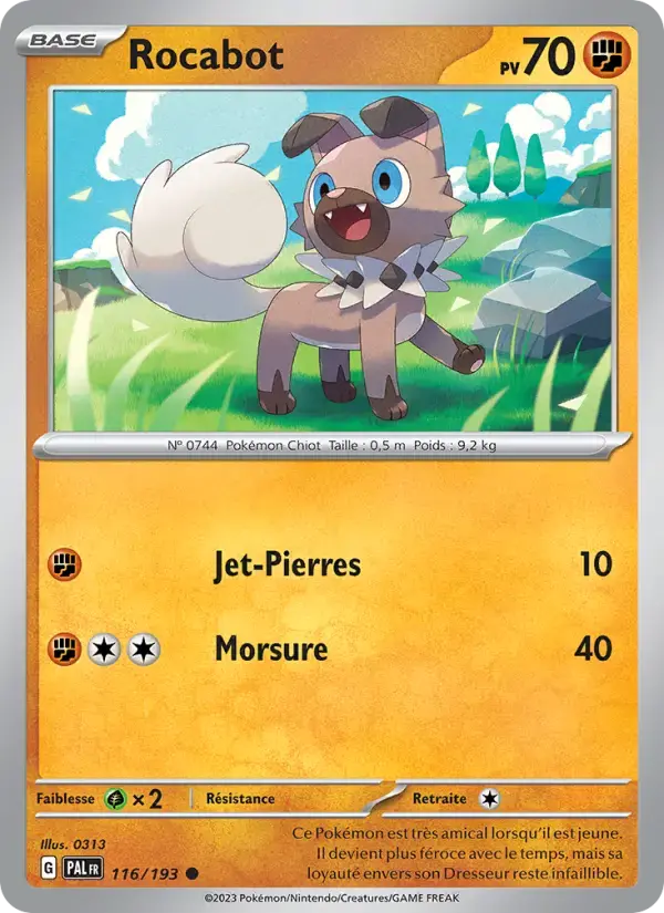 Carte Pokémon Rocabot #116 — Évolutions à Paldea