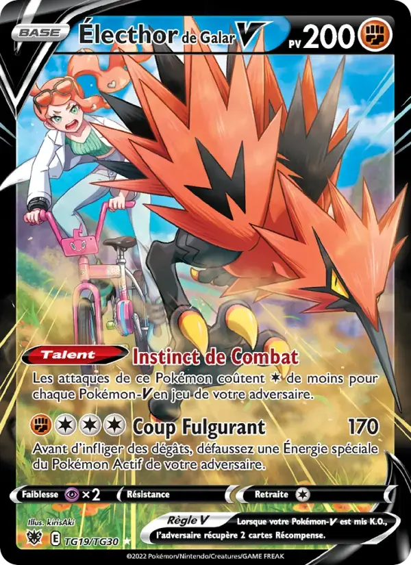 Carte Pokémon Électhor de Galar V #TG19 — Astres Radieux