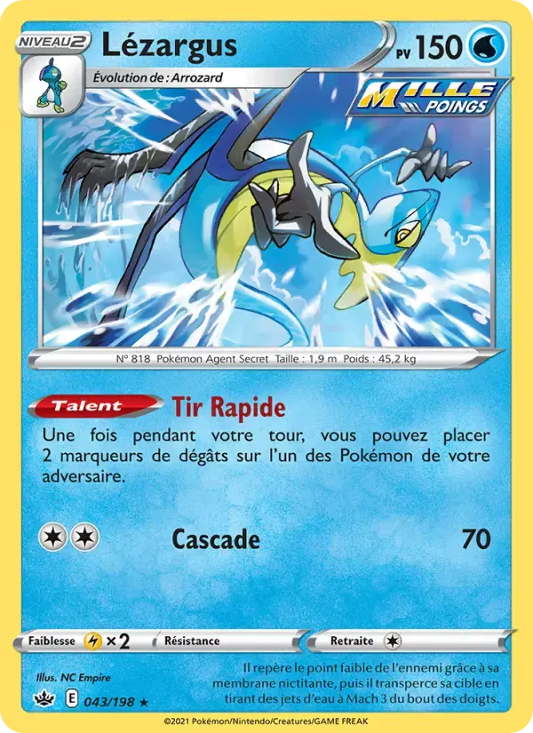 Carte Pokémon Lézargus #43 — Règne de Glace