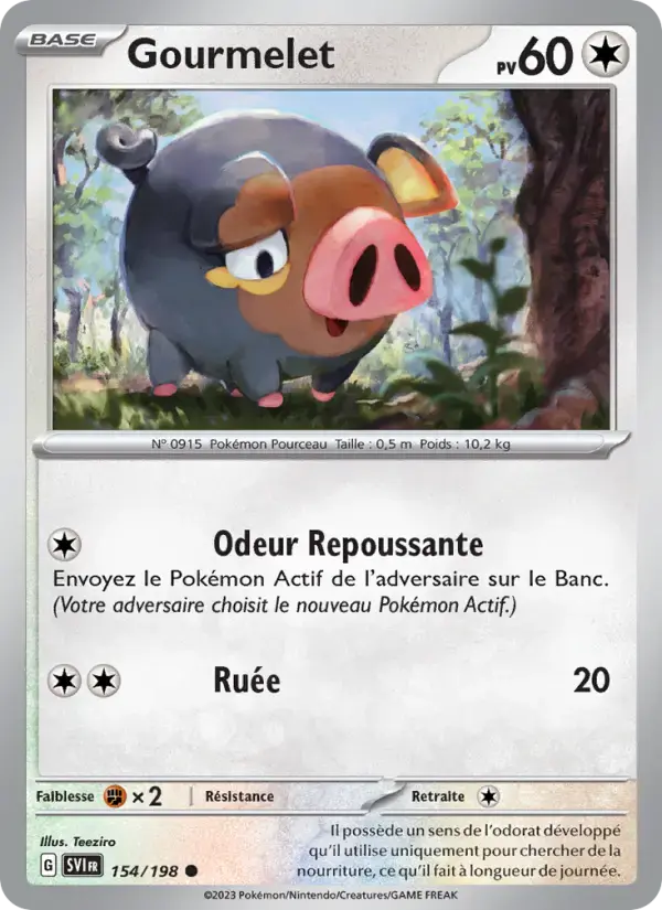 Carte Pokémon Gourmelet #154 — Écarlate et Violet