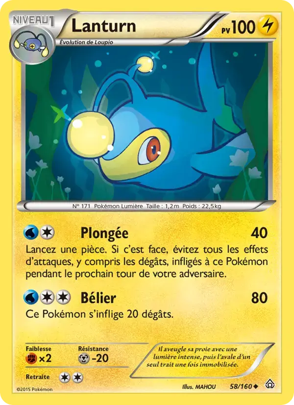 Carte Pokémon Lanturn #58 — Primo-Choc