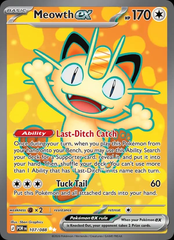 Meowth ex #107 — Perfect Order