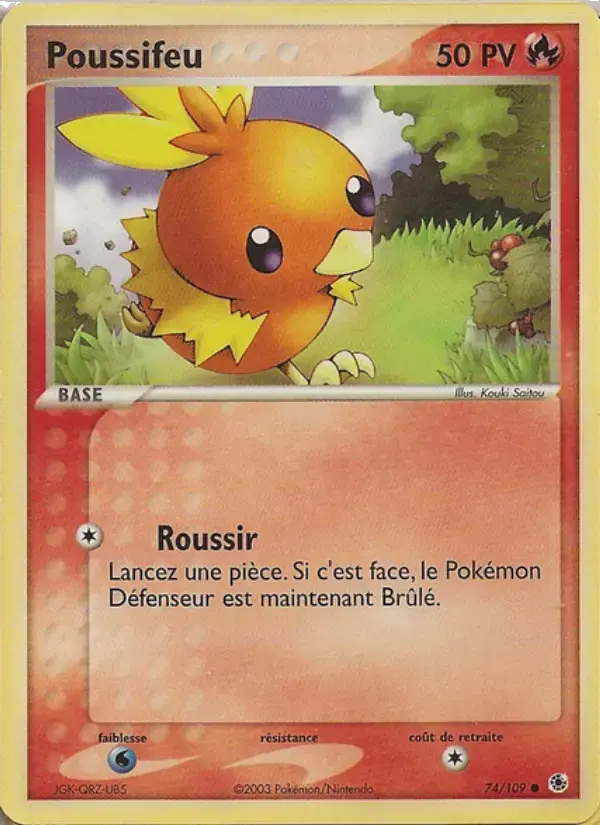 Carte Pokémon Poussifeu #74 — Rubis & Saphir