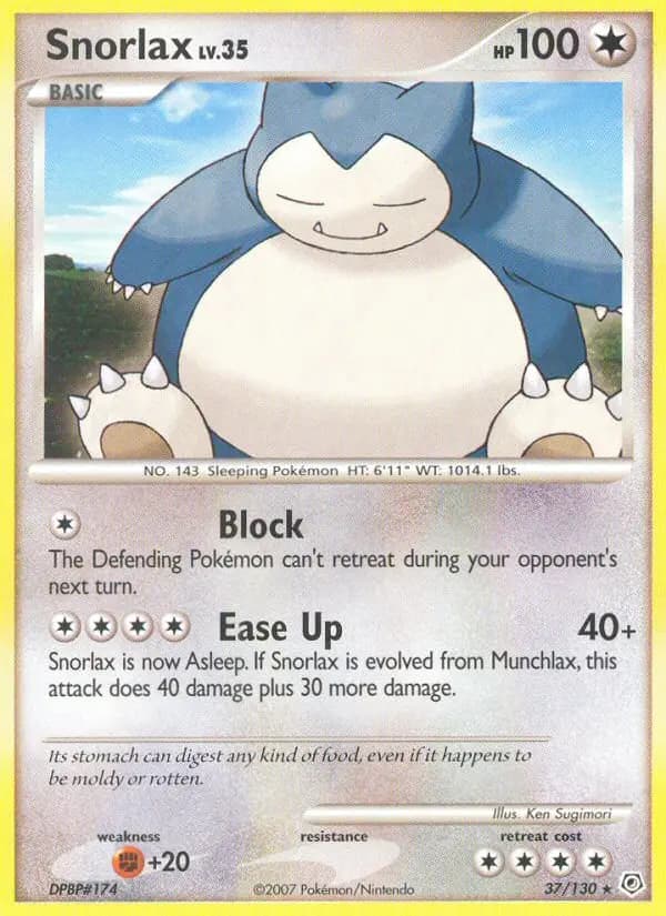 Snorlax #37 — Diamond & Pearl