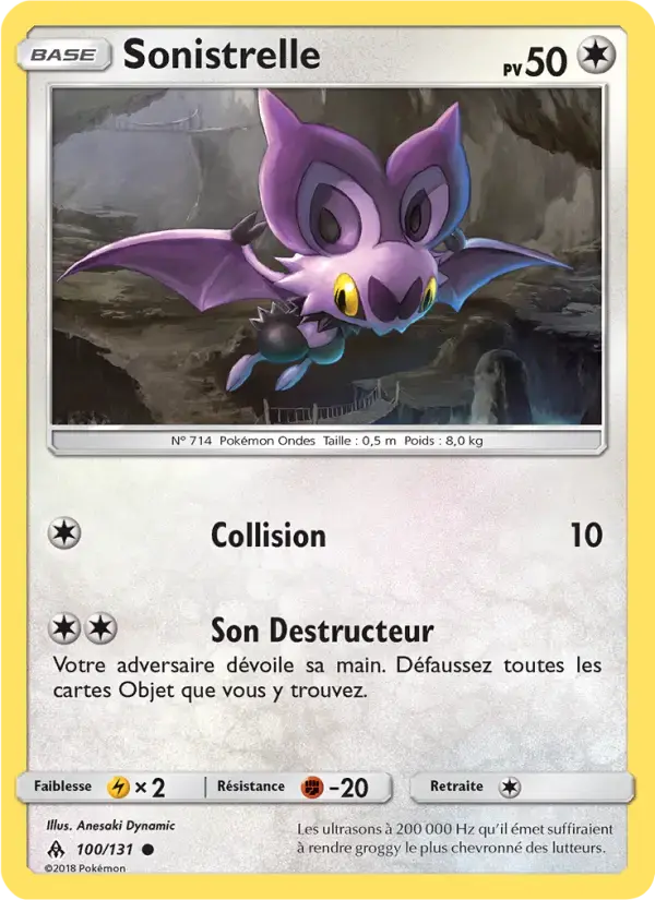 Carte Pokémon Sonistrelle #100 — Lumière Interdite