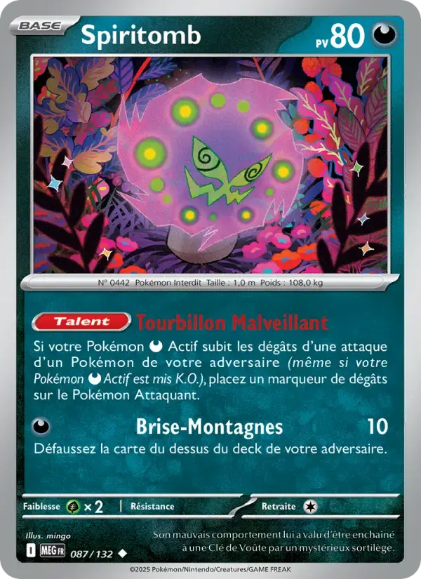 Carte Pokémon Spiritomb #087 — Méga-Évolution