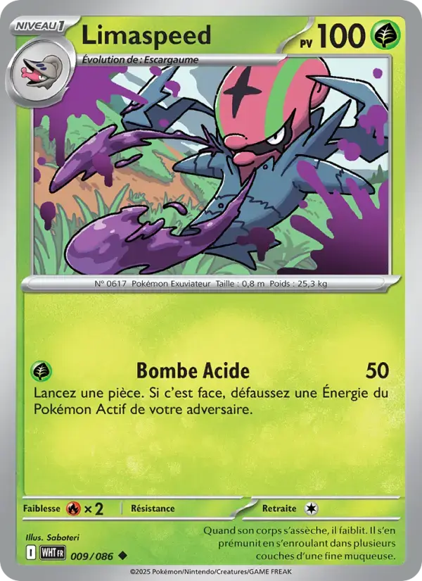 Carte Pokémon Limaspeed #009 — Flamme Blanche