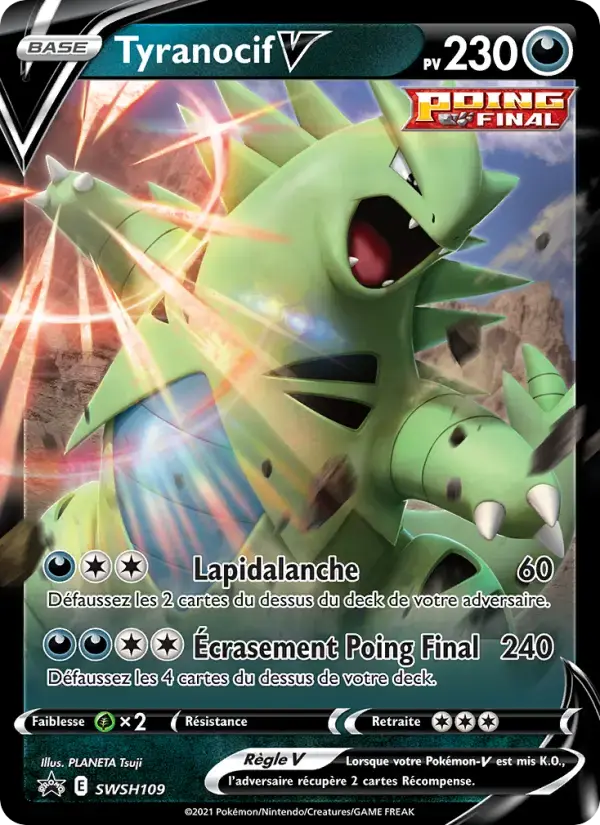 Carte Pokémon Tyranocif V #SWSH109 — Promos Épée et Bouclier