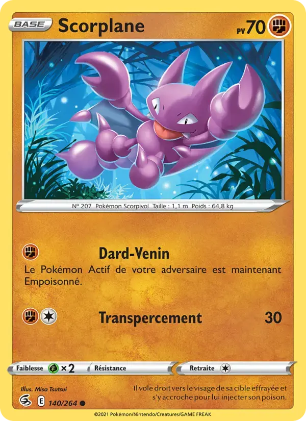 Carte Pokémon Scorplane #140 — Poing de Fusion
