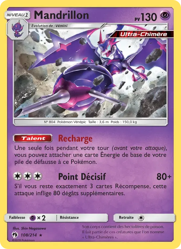 Carte Pokémon Mandrillon #108 — Tonnerre Perdu