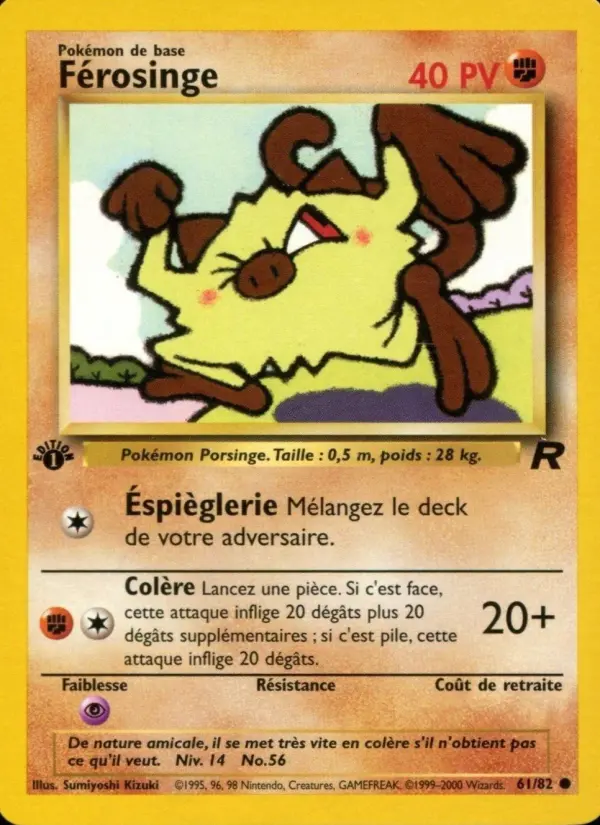 Carte Pokémon Férosinge #61 — Team Rocket