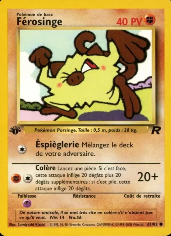 Carte Pokémon Férosinge #61 — Team Rocket