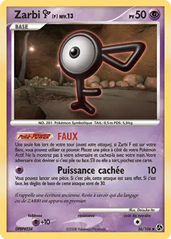 Carte Pokémon Zarbi F #56 — Duels au Sommet