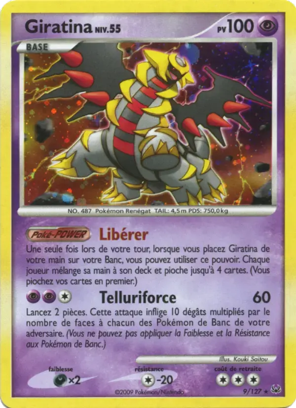 Carte Pokémon Giratina #9 — Platine