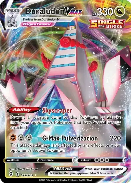Carte Pokémon Duralugon-VMAX #123/203 — Jumbo