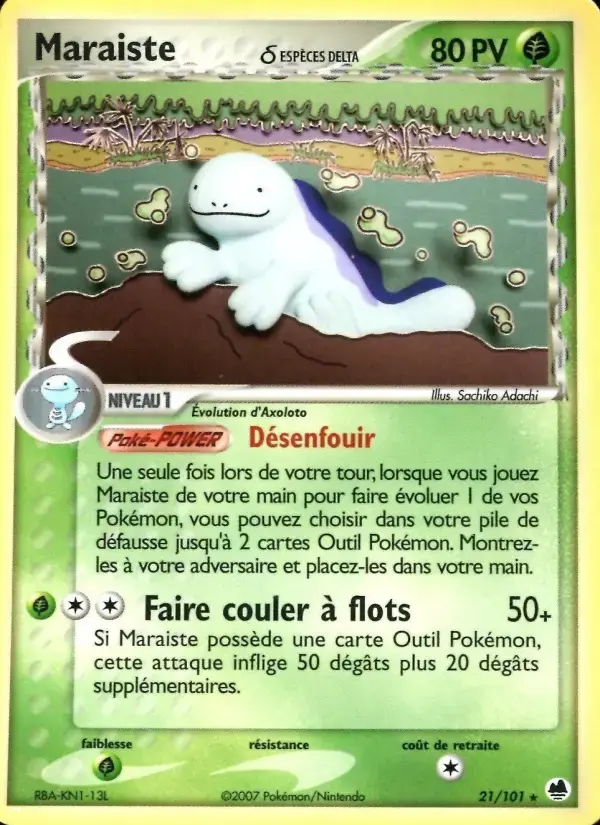 Carte Pokémon Maraiste δ #021 — Île des Dragons