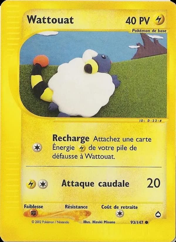 Carte Pokémon Wattouat #93 — Aquapolis